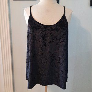 Black velvet camisole